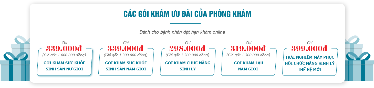 Các gói khám ưu đãi của phòng khám